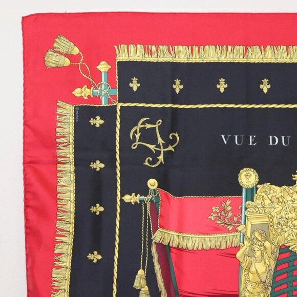 HERMES Carre 90 Scarf ""VUE DU CAROSSE DE LA GALERE LA REALE "" Silk Auth hk3012 - Picture 2 of 13
